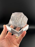 Fluorite Cube with Calcite & Sphalerite on Custom Base