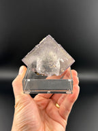 Fluorite Cube with Calcite & Sphalerite on Custom Base