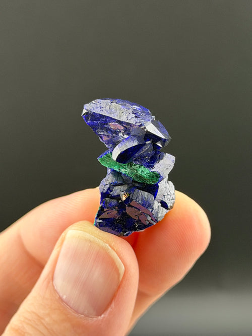 Azurite with Malachite